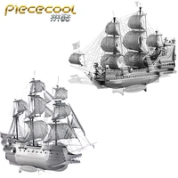 piececool 3d metal puzzle model building kits the queen annes revenge the flying dutchman diy assemble jigsaw toy birthday gift