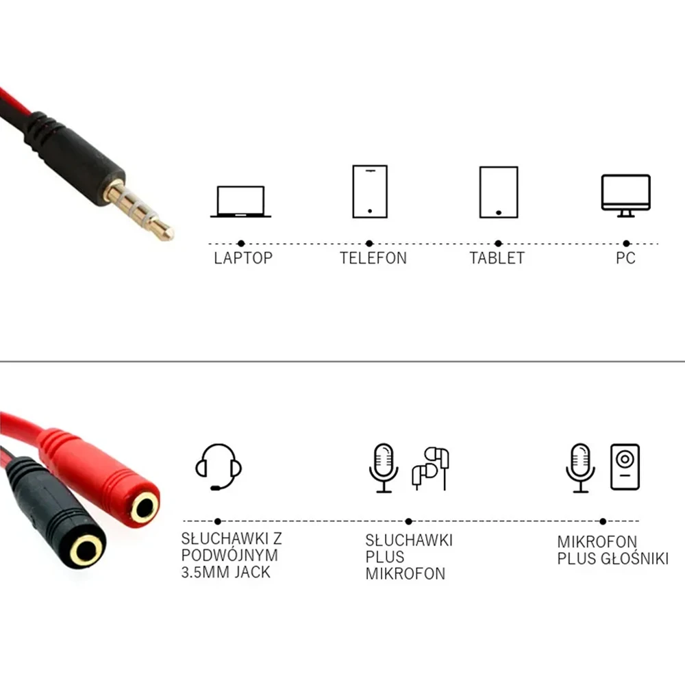 Аудиокабель папа-мама 3 5 мм 2-в-1 Y-разветвитель Кабель MP3 MP4 Hi-Fi стерео разъем
