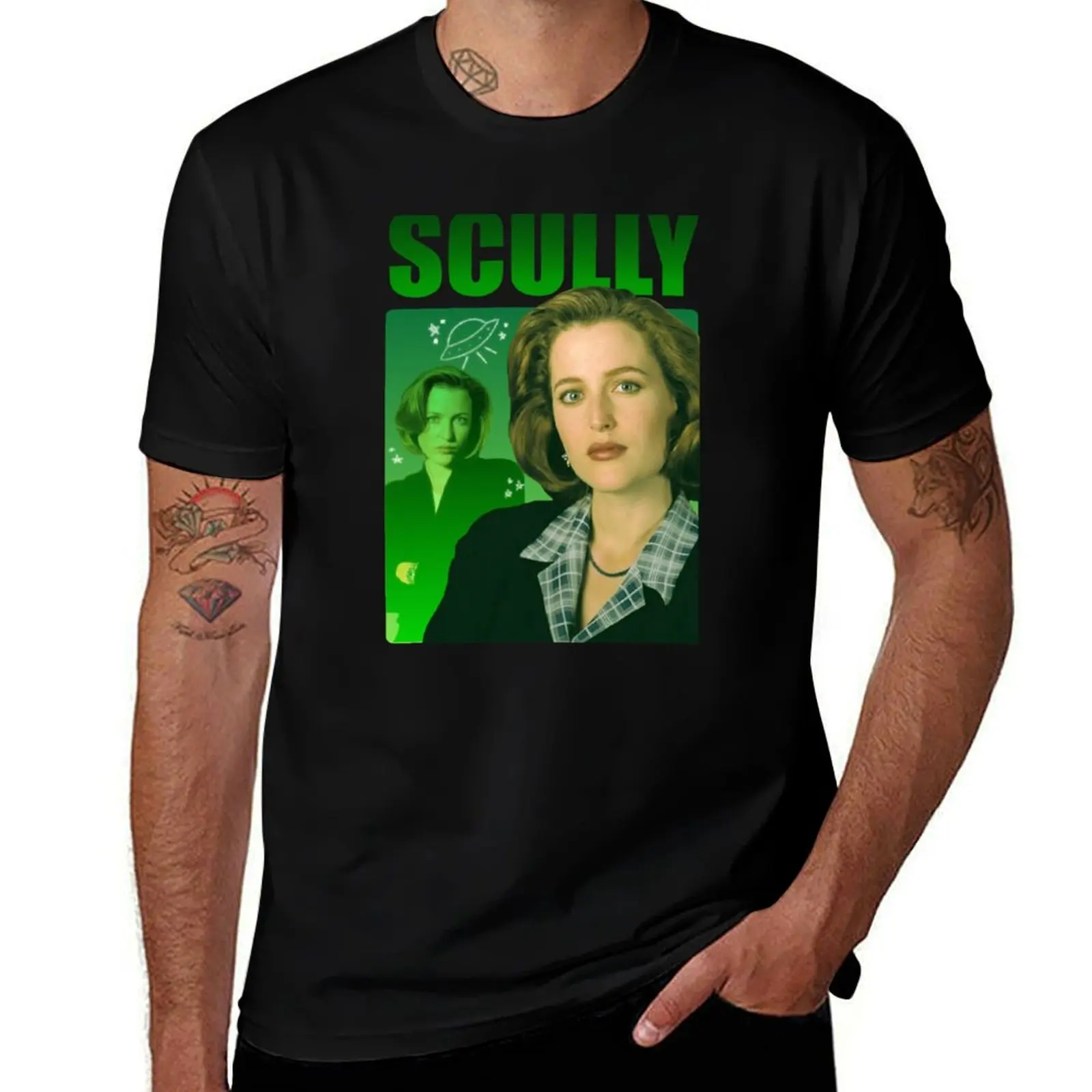 Фото Футболка с винтажным ретро-дизайном Dana Scully The X Files, повседневная модная хлопковая футболка с короткими рукавами №1