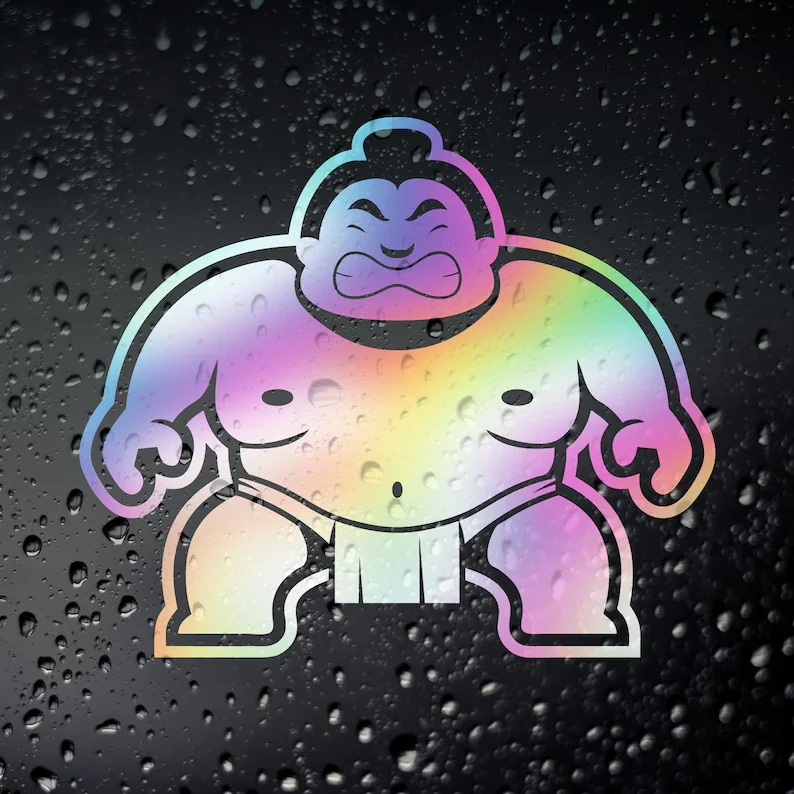 

Sumo Oil Slick Chrome JDM Sticker - Drift Tengoku Japanese Car