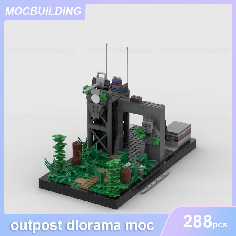 

Outpost Diorama Moc Building Blocks Display Model DIY Assemble Bricks Educational Creative Children Toys Xmas Kids Gifts 288PCS