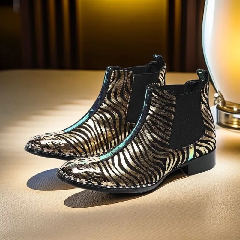 Мужские ботинки челси Классические Кожаные эластичные слипоны ботильоны Chukka для