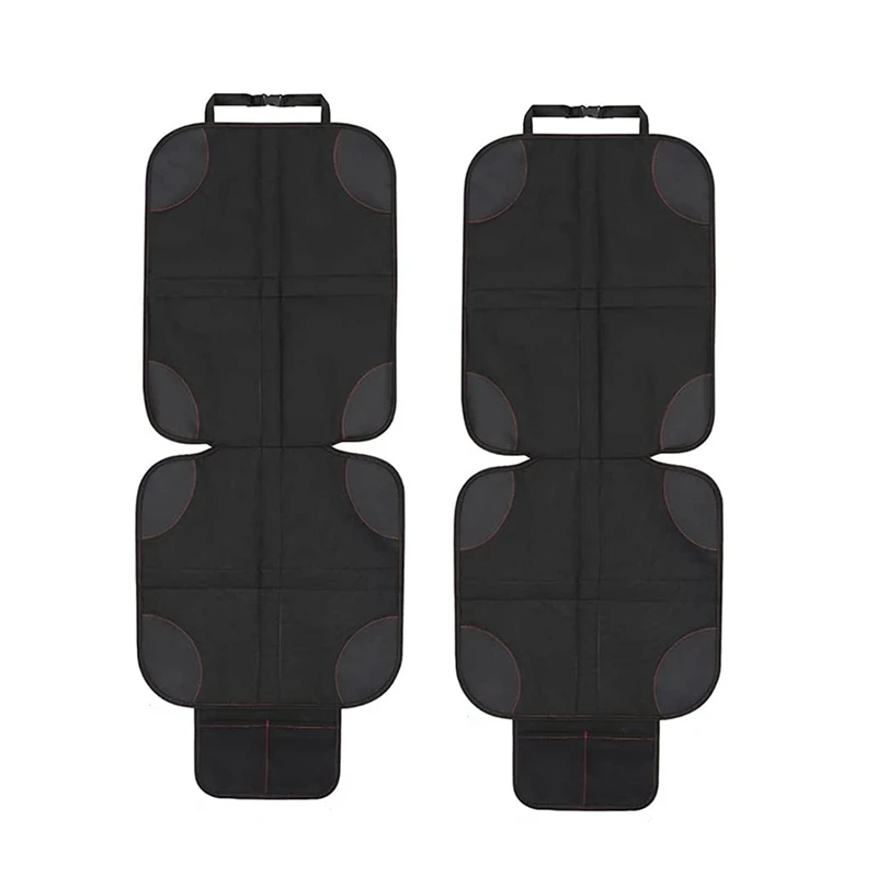 

2PCS Car Seat Protector With Padding And Non-Slip Backing, 2 Mesh Pockets For Baby Kids And Pet
