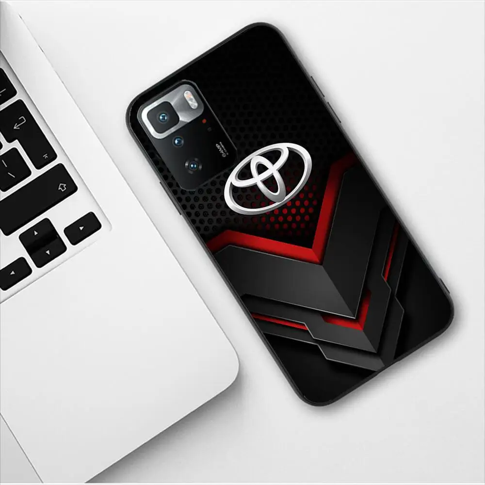 Toyotas Logo Car Fashion Phone Case For Redmi 9 9A 7A 10 8A 10A 8 Note 11 10S 7 11S Plus POCO X3 Pro Soft Silicone Phone Covers