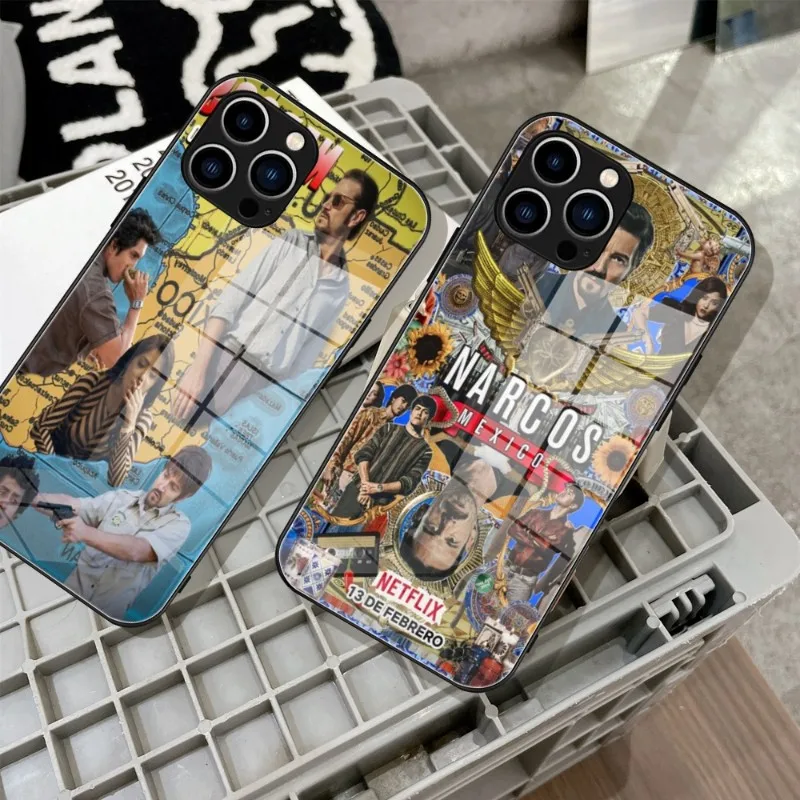 

Narcos TV Series Pablo Escobar Phone Case Tempered Glass For IPhone 15 14 11 12 Pro 8 7 14 15 Plus 13 14 Pro MAX XR Covers