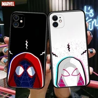 marvel couple spiderman phone cases for iphone 13 pro max case 12 11 pro max 8 plus 7plus 6s xr x xs 6 mini se mobile cell