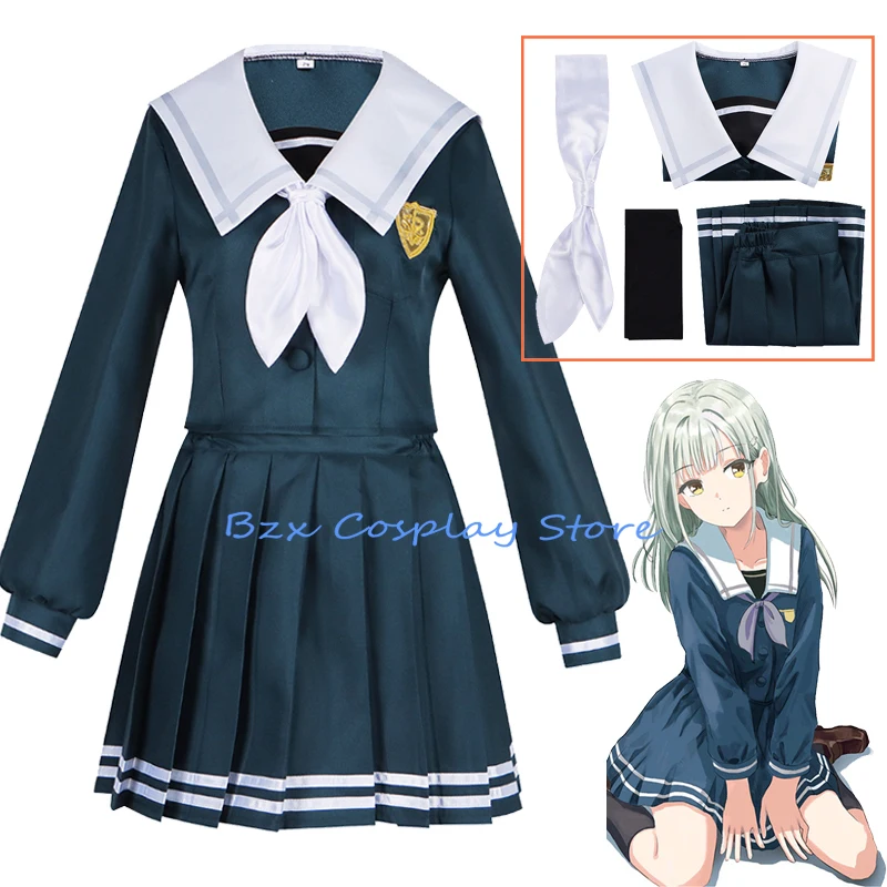 Аниме BanG Dream! Ave Mujica Wakaba Mutsumi Косплей Костюм Mortis JK Платье Южная Корея Школьная Форма