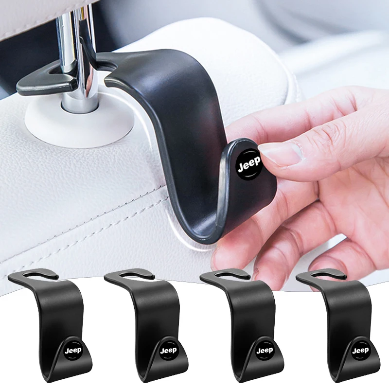

2/4Pcs Car Seat Back Hook Portable Hanger Holder For JEEPs Grand Cherokee WJ WK WK2 KJ KK brújula libertad Wrangler TJ JK de 2 4