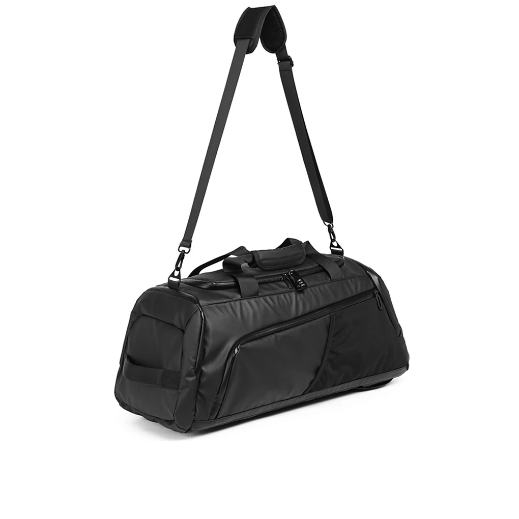 

PU Gym Bags Backpack Zipper Shoe Compartment Fitness Running Rucksack Dry Wet Separate Multifunction Bag with Handle