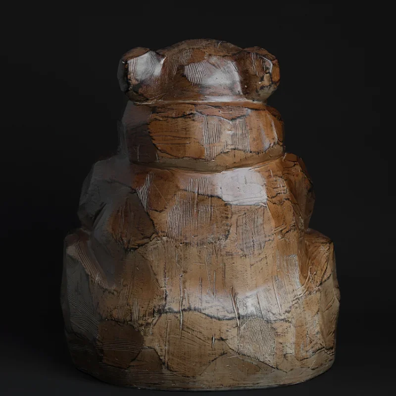 Коллекционная работа Hokkaido Craftsman Guardian Bear резьба по дереву украшения для входа из