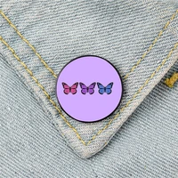 butterflies for people pin custom funny brooches shirt lapel bag cute badge cartoon cute jewelry gift for lover girl friends