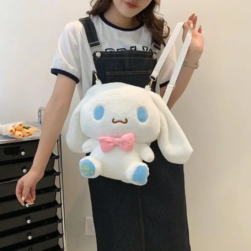 

Cinnamoroll Backpack Kawaii Sanrio Anime Girly Heart My Melody Pikachu Cute Cartoon Plush Doll Bag Kid Gift Toy for Girls