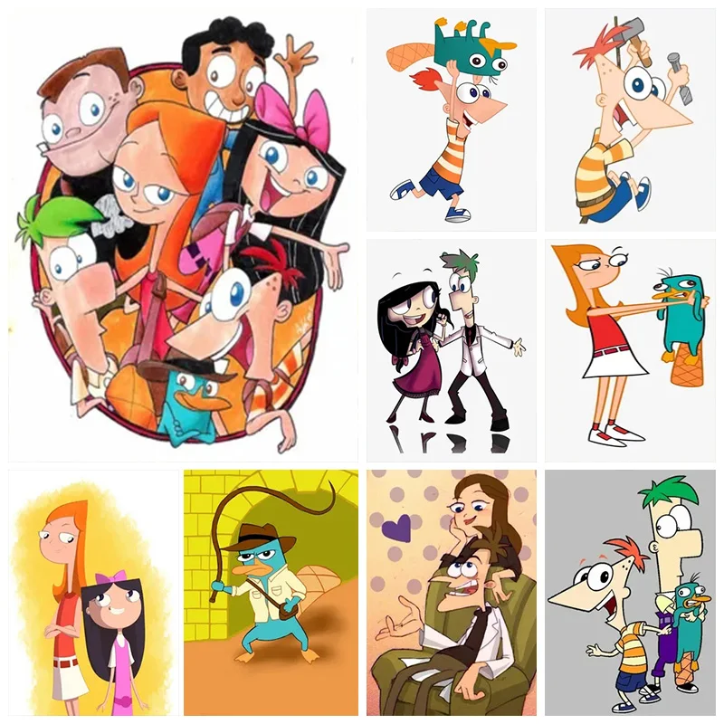 

Disney 5D Diamond Drawing Cartoon Phineas And Ferb Diy Ab Drill Embroidery Mosaic Sets Cross Stitch Home Decoration Gifts Jh173