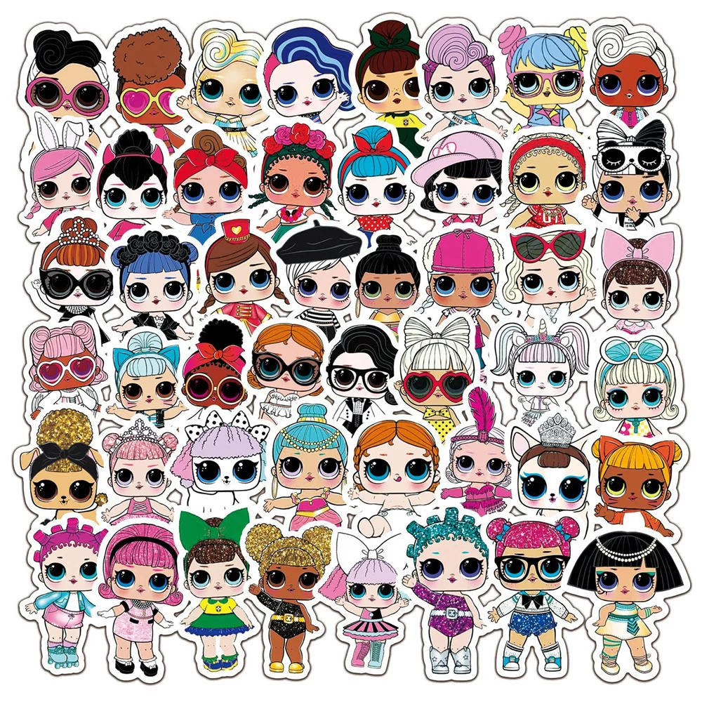 

10/30/50PCS Cartoon Cute Big Eyes Doll Children Stickers Luggage Laptop IPad Skateboard Motorcycle Waterproof Stickers Wholesale
