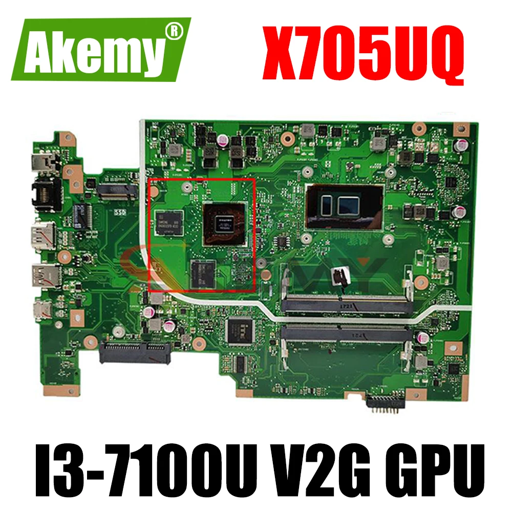 

X705UQ MB I3-7100U V2G GPU Mainboard For ASUS X705UVR X705UV X705UB X705UD X705UDR X705UN X705U Laptop Motherboard