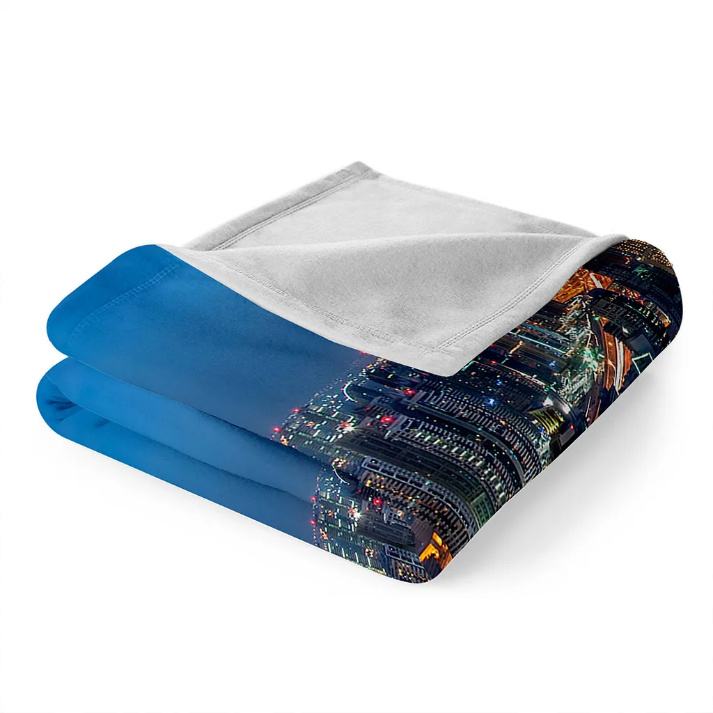 HUANZHUANG Модное искусство 3D Hd печать ночного видения городских высотных зданий