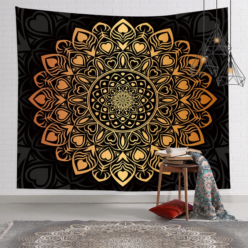 

Mandala Tapestry Psychedelic Sun Moon Wall Room Tapestry for Living Room Home Art Asthetic Room Decor Tapestry Wall Hanging