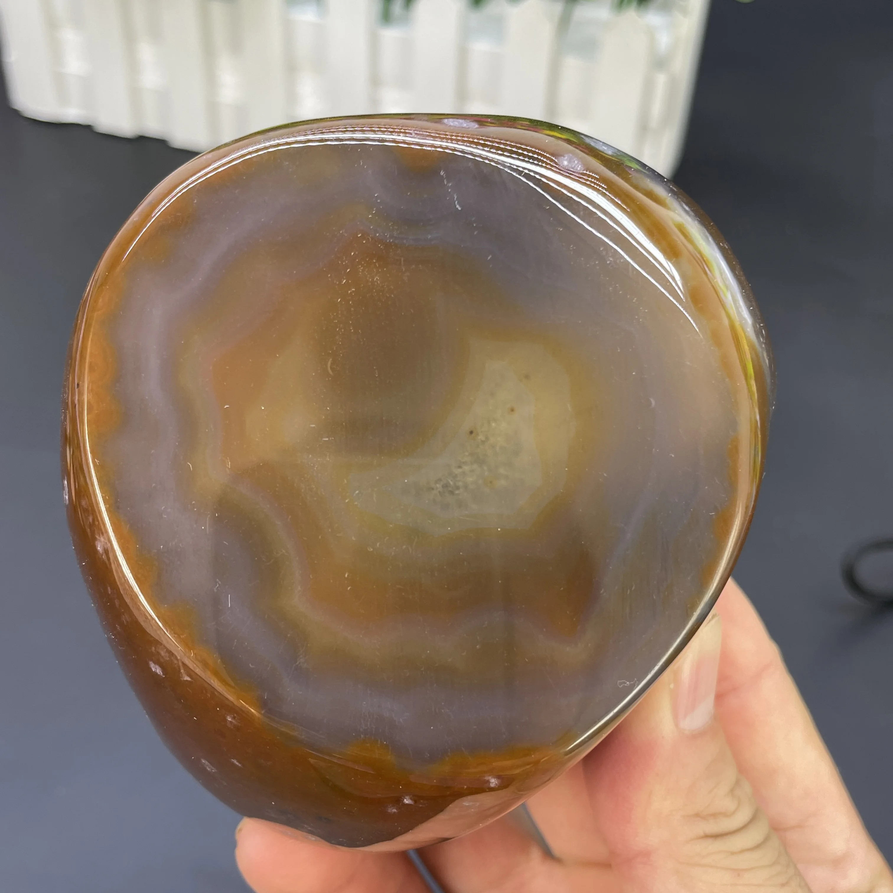 583 г натуральный грубый полированный кварцевый лечебный камень из желчного агата