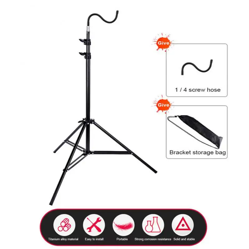 

2.1M Camping Light Stand Tripod Camera Phone Ring Light Lamp Adjustable Arm Stand Lantern Picnic Hiking Durable Lamp Support