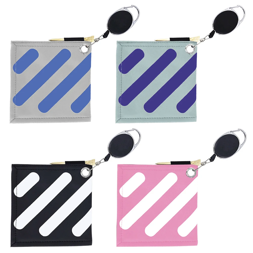 

1PC Mini Korean Golf Ball Cleaning Bags with Buckle Hanging Waist Portable Double-Sided Golf Club Wiping Towel Golf Accessories