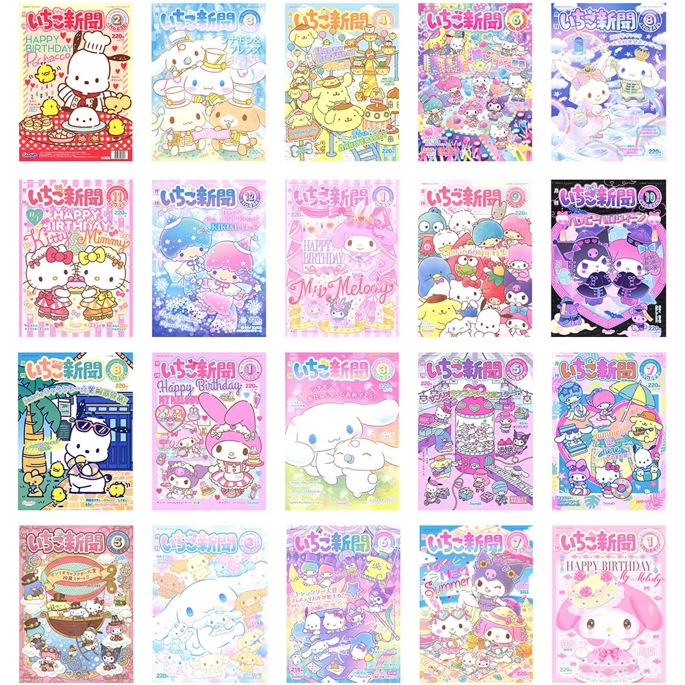 Наклейки Sanrio Cartoon Anime Kuromi Hello Kitty для скейтборда, гитары, чемодана, ноутбука, велосипеда и граффити для детских игрушек и подарков.