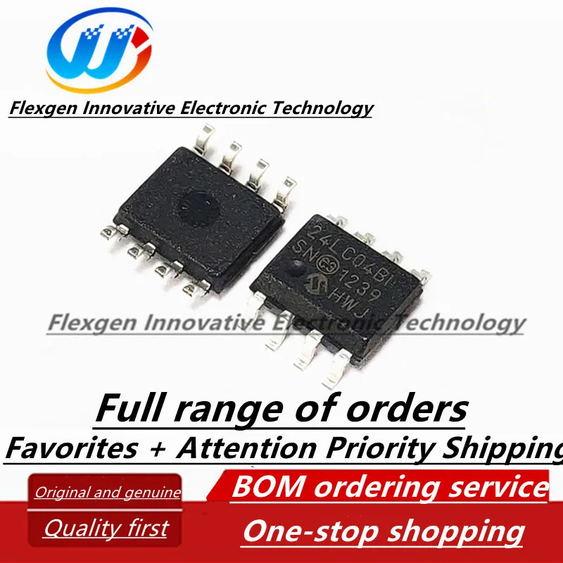 Микросхема памяти 24LC04B-I/SN 24LC04BI 24LC04 SMD SOP8