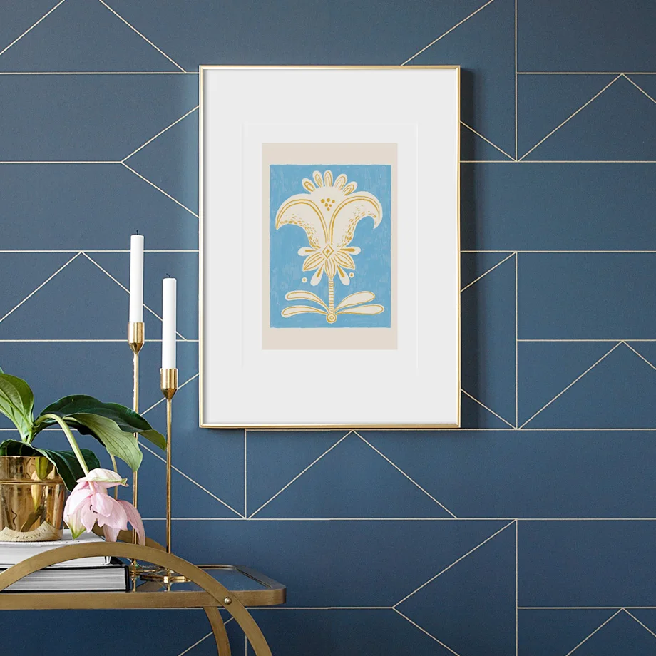 Абстрактная девушка цветок линии человека искусство холст живопись