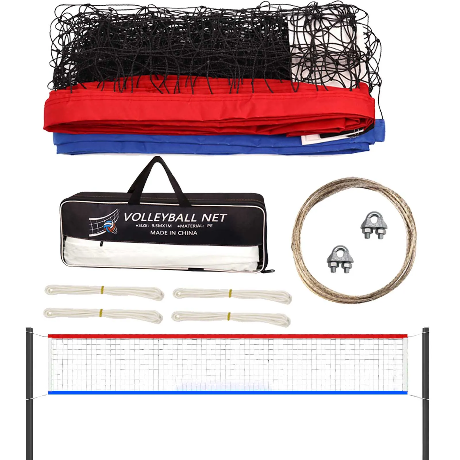 

Beach Volleyball Net Outdoor Sports Replacement Volleyball Net With Reinforced Side Tapes Weather Resistant Portable Volleyball