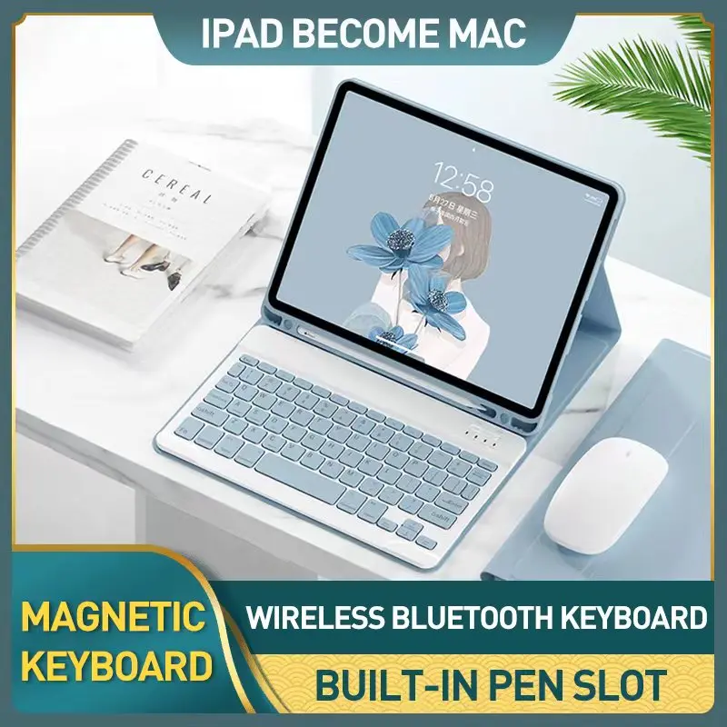 Чехол для iPad Pro 11 2021 чехол с клавиатурой 9-го 8-го 10 2 Air 4 2020 1 Bluetooth и мышью |