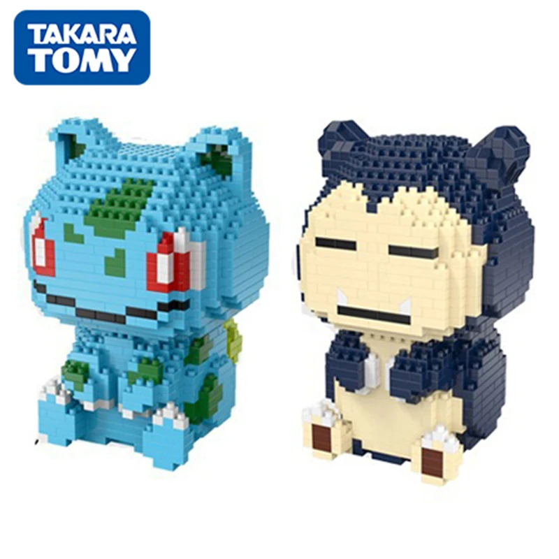 

Anime Squirtle Snorlax Figures Building Blocks Pokemon Series Blocks Toys Action Figures for Boys Kids Christmas Birthday