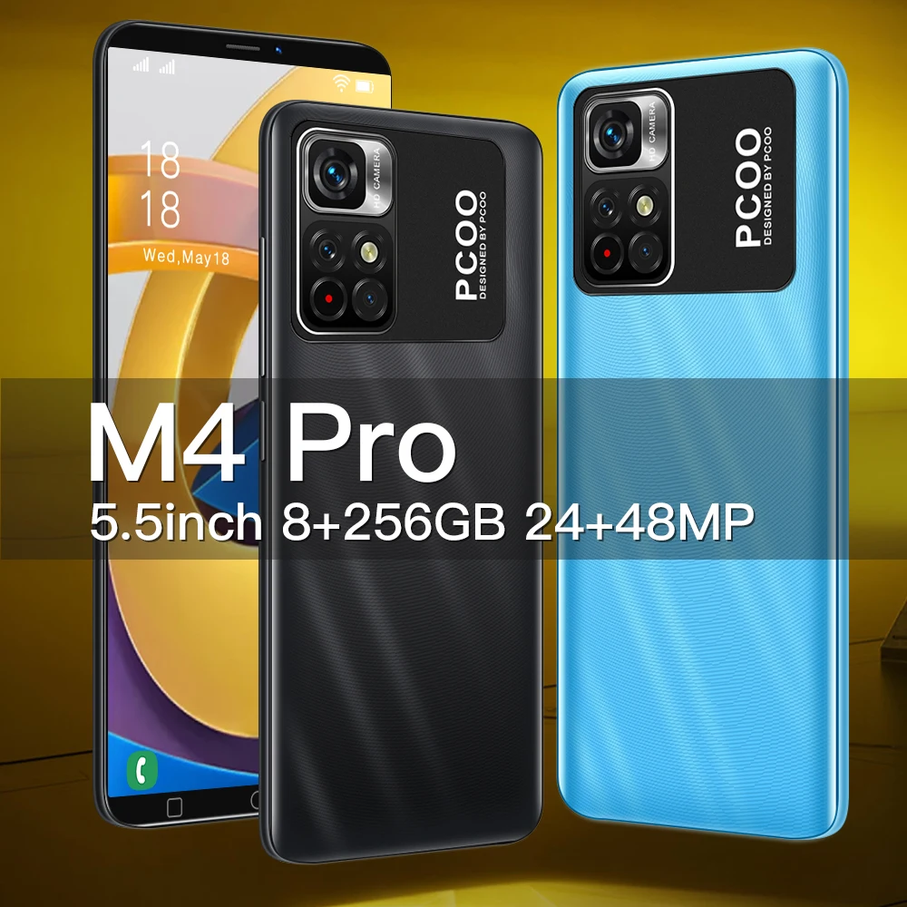 

5.5″HD Smartphone Global Version M4pro 8GB RAM+256GB ROM Android 11 facial recognition 10-core 4G/5G network