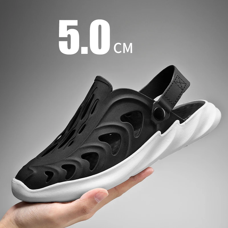 Сандалии мужские сетчатые Нескользящие дышащие кроссовки на платформе модная