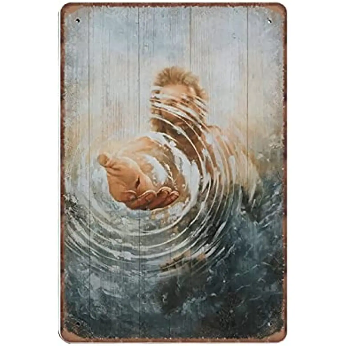 

God Canvas Poster God Gives Hand Christs Tin Signs Jesus Funny Vintage Metal Tin Sign Plaqu Poster Wall Pub Bar Kitchen Garden