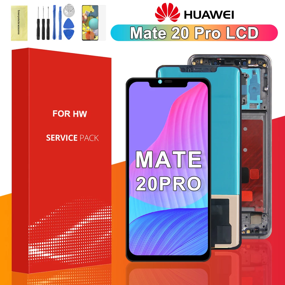 100% протестированный для Huawei Mate 20 Pro ЖК-дисплей, LYA-L09,L29,AL00 сенсорный экран дигитайзер в сборе Замена для Mate20Pro LCD