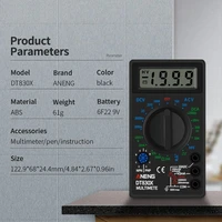 digital multimeter voltmeter ammeter ohmmeter dc10v1000v 10a ac 750v current tester test lcd display 367d