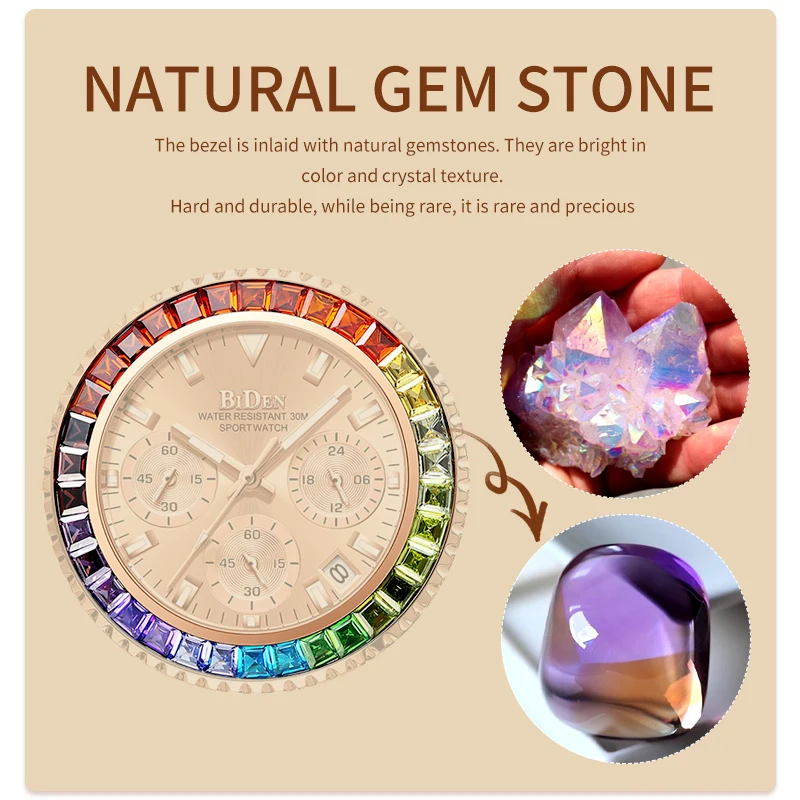 Часы женские Кварцевые водонепроницаемые с календарем и бесплатной подарочной