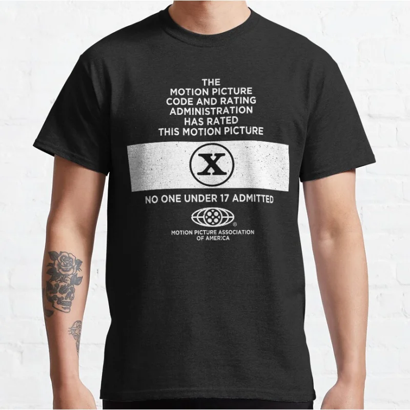 Футболка Хлопок Movie Rating - Rated X 80s vintage Alien sci fi tv series The x files Trust No One S-6XL