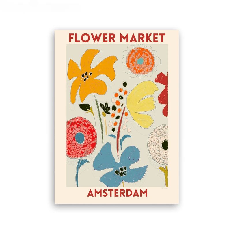 Цветочный магазин вывески и принты Флористический подарок цветочный рынок Токио