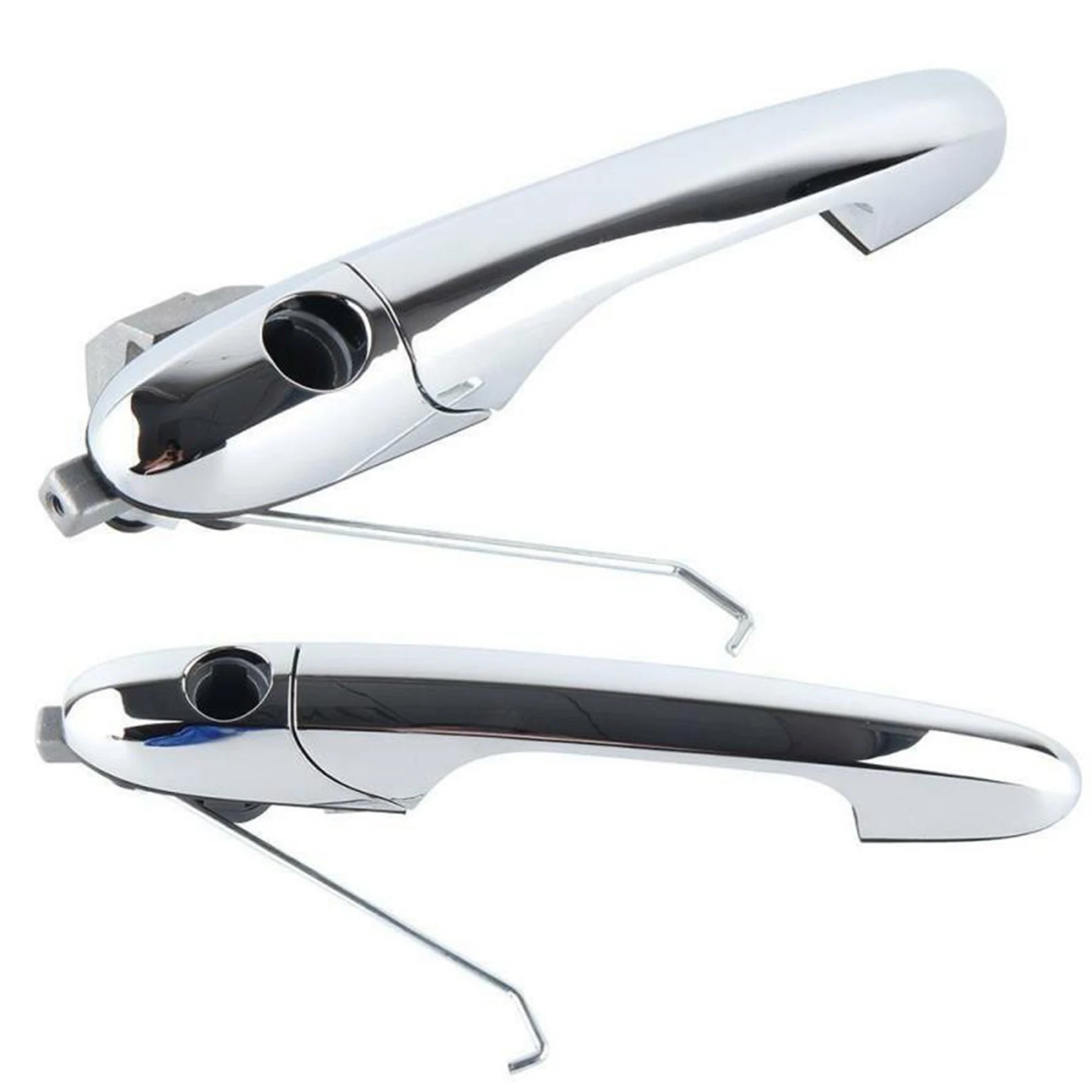 

Passenger Left &Drivers Right Side Outer Door Handle with Chrome for 500 2007-2020 735592026 735592012