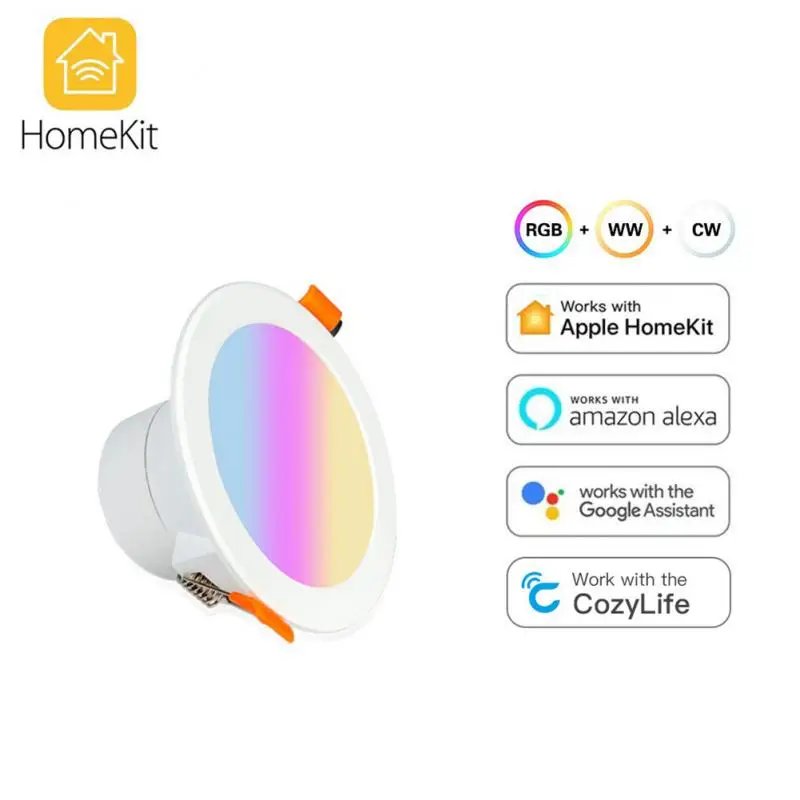 

Cozylife LED Downlight WiFi Smart Life App Remote Control 15w RGB+CW+WW Downlight Work With Alexa Google Home Apple Homekit