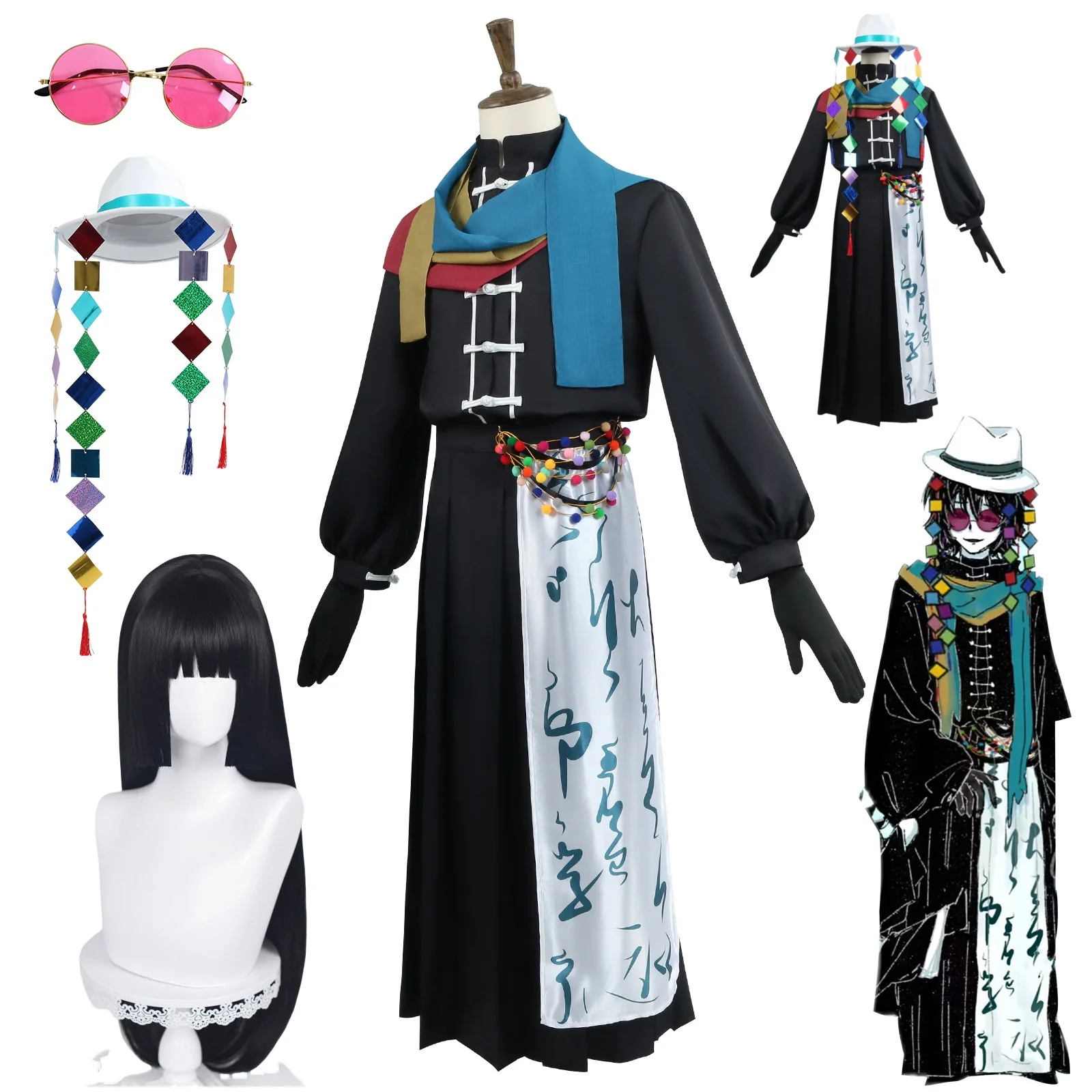 Huai Yunqing Косплей Игра Touqi Костюм Парик Аниме для Хэллоуина