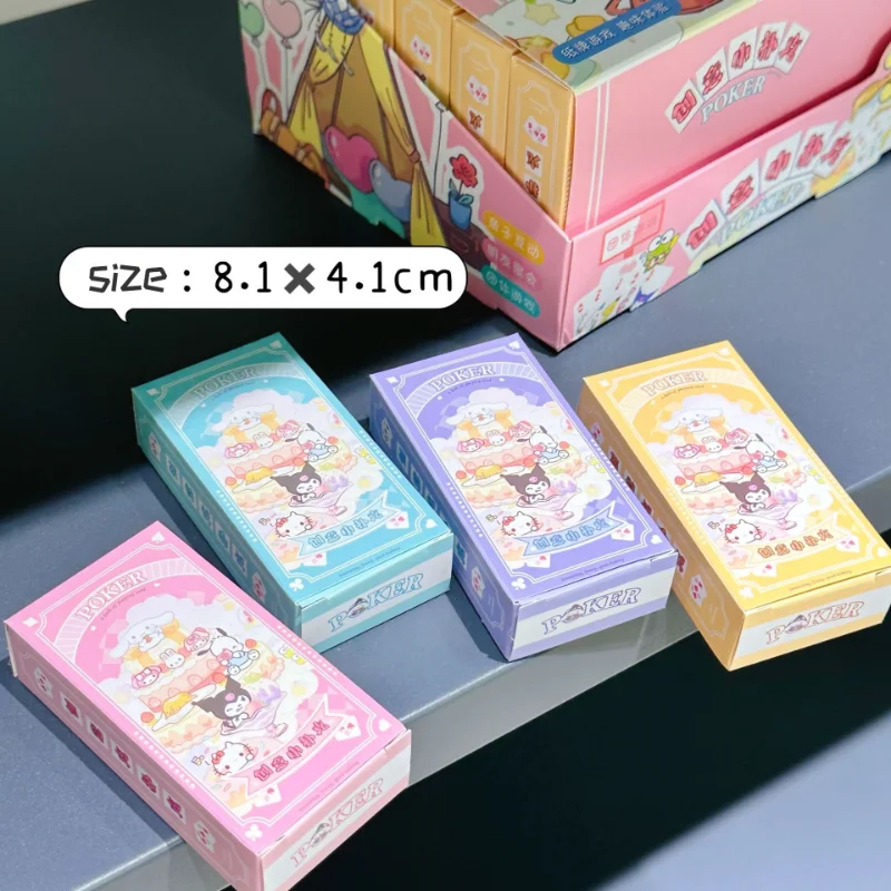 

Kawaii Sanrio Hello Kitty My Melody Kuromi Cinnamoroll Poker Playing Cards Party Board Game Photo Props Anime Character Card
