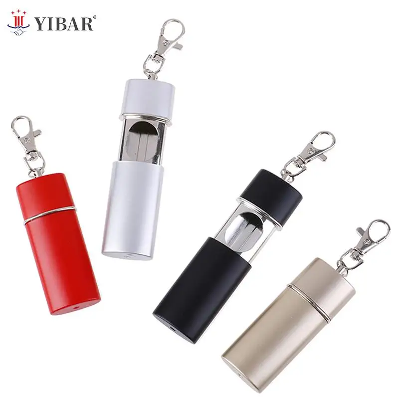 

Office And Mall Creative Portable Mini Ashtray Simple ABS Cigarette Ash Holder Pocket Smoking Ash Tray With Lid Keychain