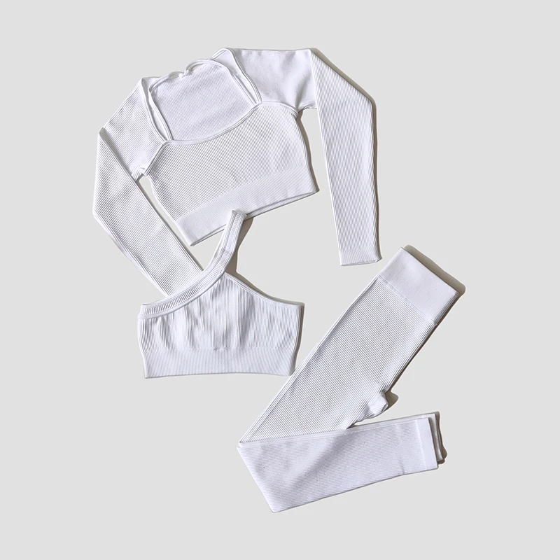 Женский Комплект Для Йоги Спортивная Одежда Бесшовные Леггинсы С Высокой Талией