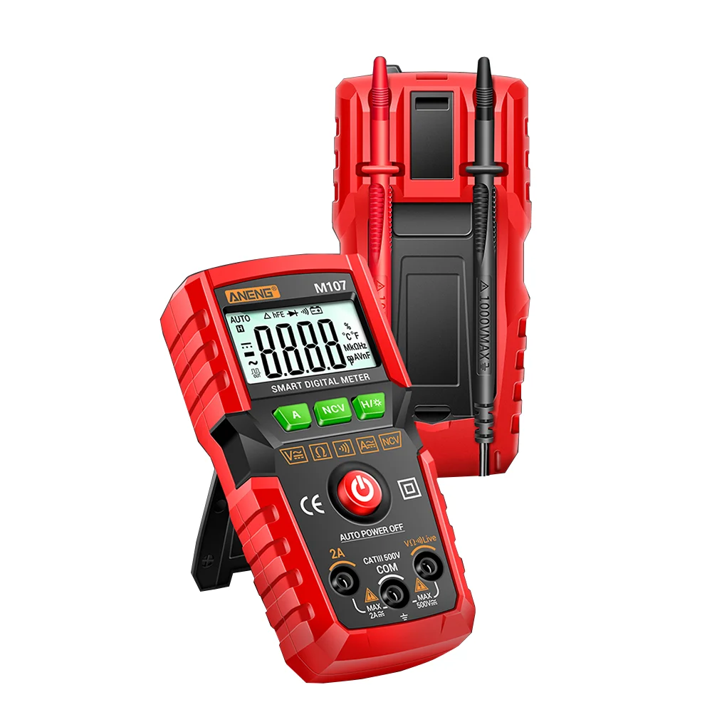 

M107 Multifunction Digital Multimeter Ultra-thin Professional Voltmeter AC DC 220V Resistance Battery Portable Handhold Testers