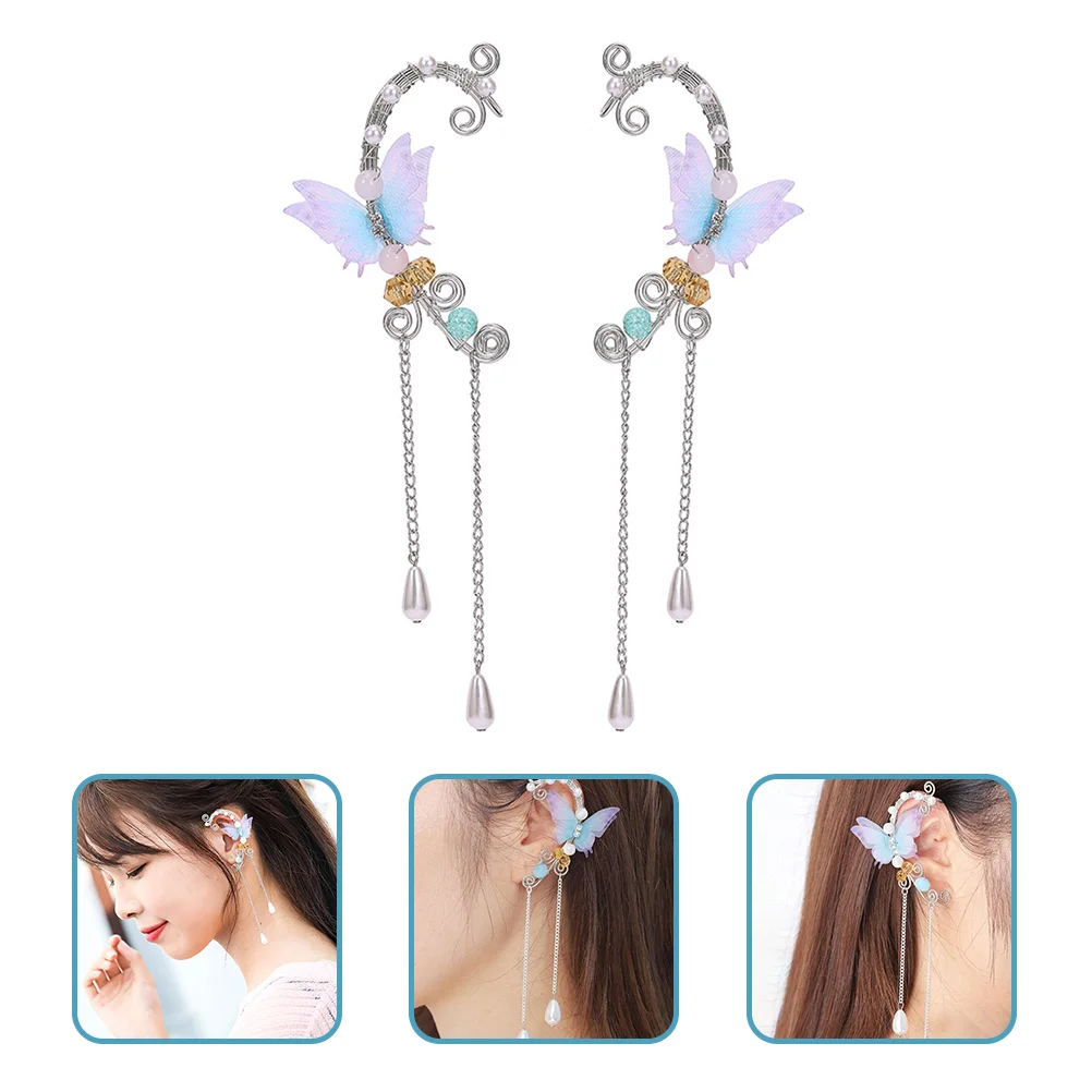 

Ear Earrings Cuffs Cuff Elf Clip Women Jewelryfairy Wrap Accessories Elven Crawler Pretty Decor Girl Nonwomens Tassel