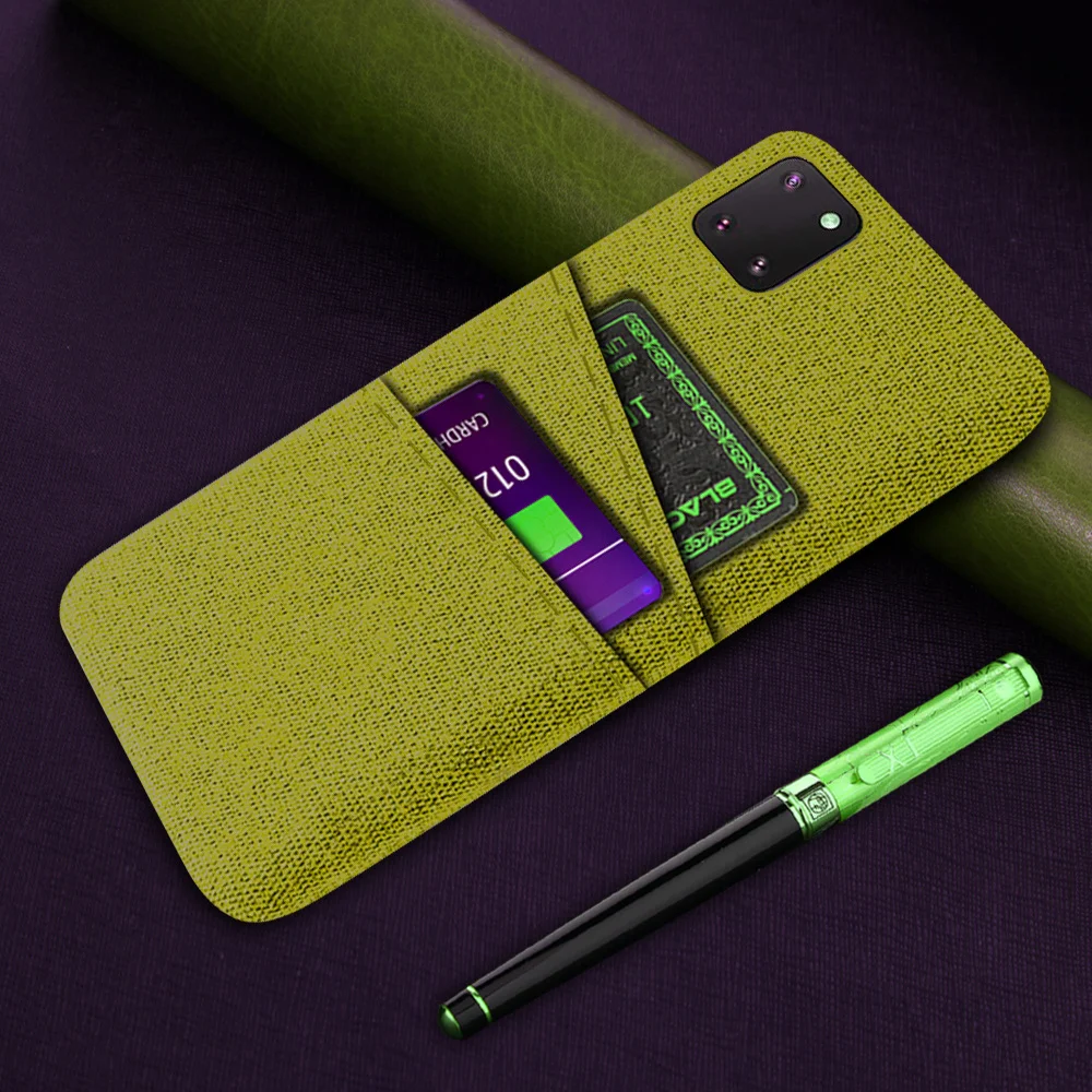 

Card Case For Samsung Galaxy Note 10 Lite Case Luxury Dual Card Fabrics Texture Cover For Samsung S10 Lite 2020 Coque Note10Lite