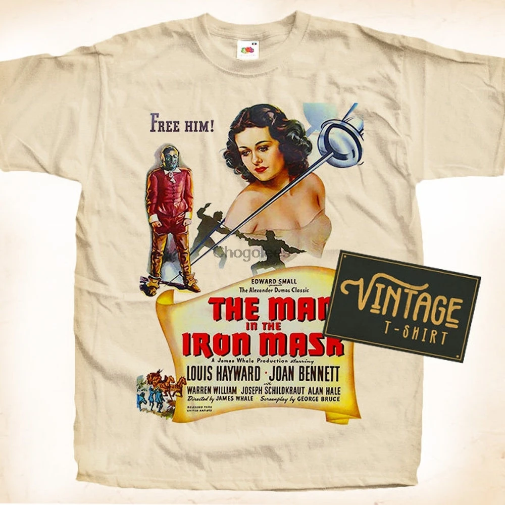 Винтажная Футболка мужская в железной маске унисекс футболка естественного