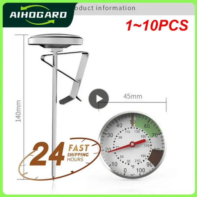 

1-10 шт., термометр из нержавеющей стали для кофе, молока, 0-100 °C