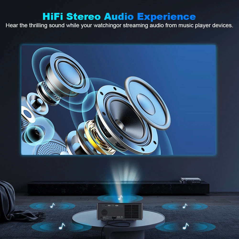 DESS Full HD 1080P проектор C5 WiFi LCD 4K видео Android PK светодиодный домашний кинотеатр